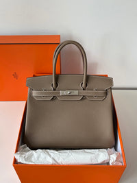 HERMÈS Birkin 30 – Elephant Gray Epsom Leather with Silver Hardware
