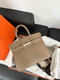HERMÈS Birkin 30 – Elephant Gray Epsom Leather with Silver Hardware