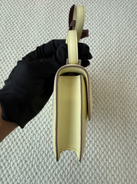 HERMÈS Constance 18 – Elan Yellow Epsom Leather with Silver Hardware