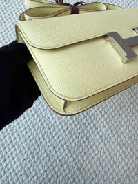 HERMÈS Constance 18 – Elan Yellow Epsom Leather with Silver Hardware