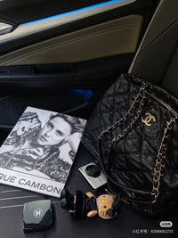 CHANEL Black Silver Puff Cloud Tote 17 – Quilted with Silver Hardware